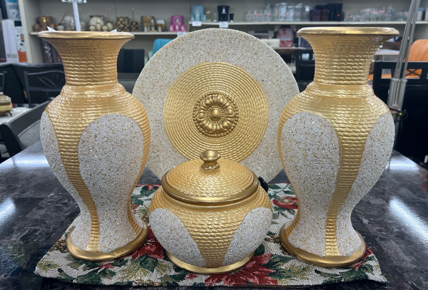 vase plate set home decor