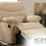 Beige Finish Microfiber Recliner