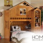 Rustic Oak Finish Bunk Bed
