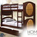 All Star Basketball Espresso Finish Twin/Twin Bunk Bed Set