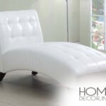 Anna White PU Lounge Chaise Set
