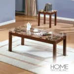 3pc Pack Faux Marble Top Coffee/End Table