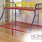 2" Tube Rainbow Twin/Full Bunk Bed