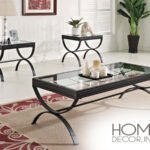 Quintin Black Finish 3pc Pack Coffee/End Table Set