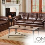 Brown Leather Sofa Set