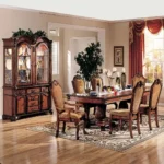 Double Pedestal Dining Table Set