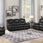 HONG KONG Black Sofa, Love Seat