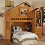 Rustic Oak Finish Bunk Bed