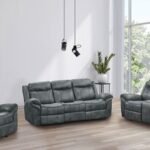 Grey 3pc Recliner Set