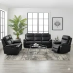Black 3pc Recliner Set