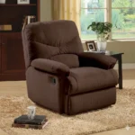 Chocolate Finish Microfiber Recliner