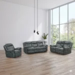 Grey 3pc Recliner Set