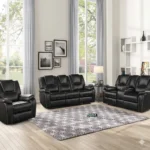 HONG KONG Black Sofa, Love Seat