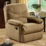 Light Brown Microfiber Recliner