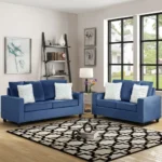 Morris Blue Sofa, Love Seat