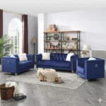Russell Blue Sofa, Love Seat